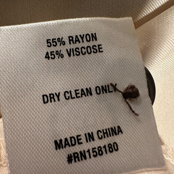 Honor The Gift Beige Button- silk Down Shirt with Embroidered Detail NWT Size S - Picture 4 of 6